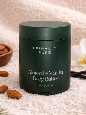 Primally Pure Almond + Vanilla Body Butter — Dark Green